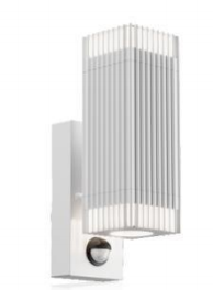 DL13120 Up/Down Ribbed Cylinder Wall Light with PIR Sensor (GU10, IP65)