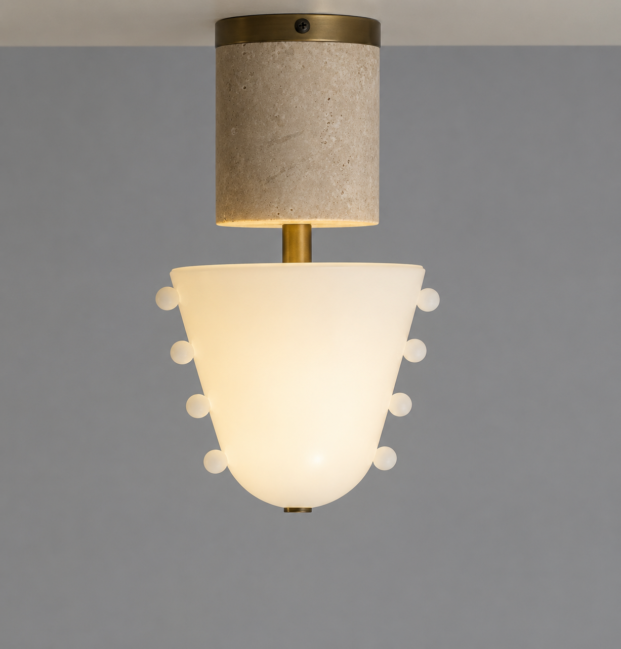 DL13329 Rechargeable Cordless Table Lamp (Travertine Base)