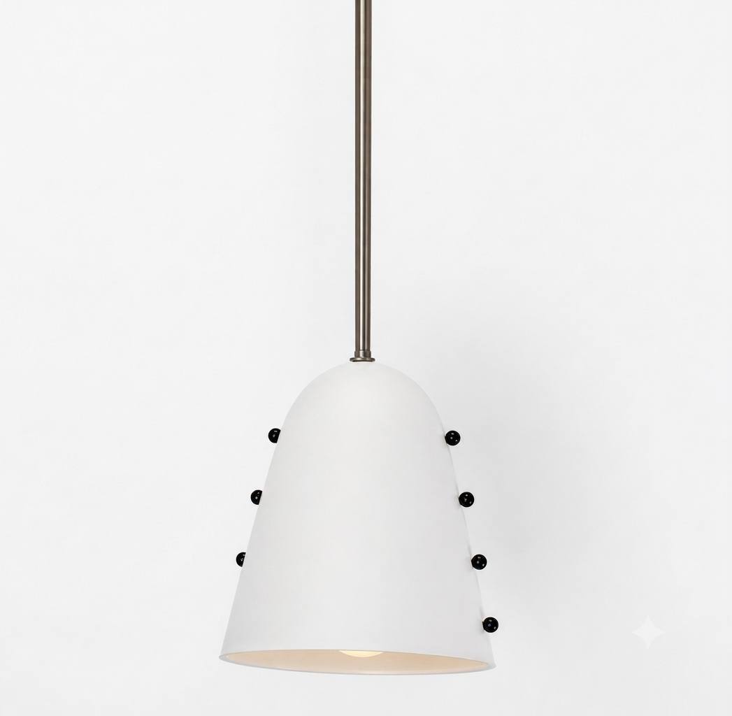 DL13331 White Cone-Shade LED Pendant (1138mm)