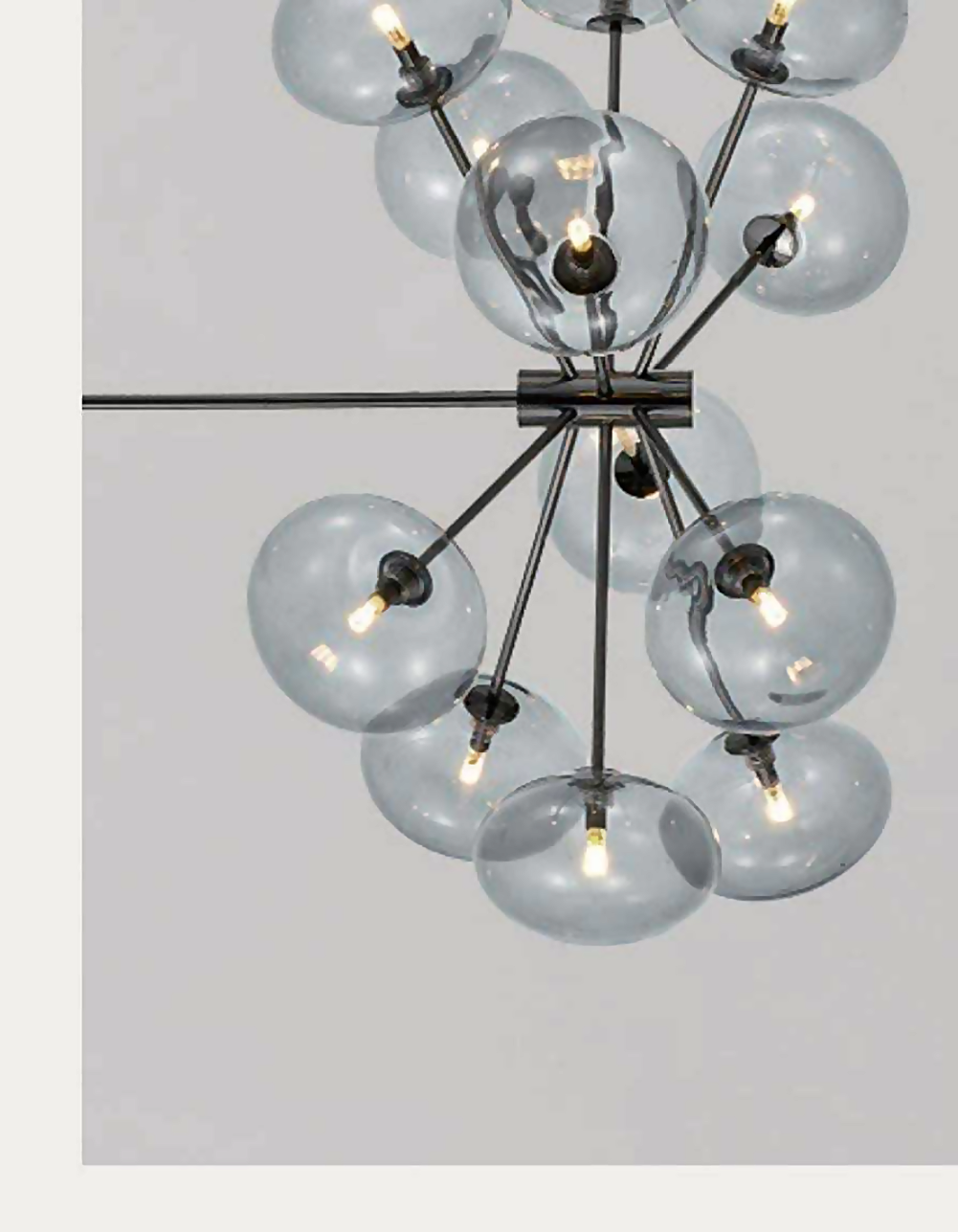 DL13429 Smoky Glass-Ball Molecule Cluster Pendant (12-light, D660mm)