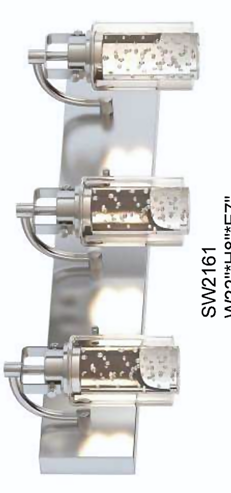 DL13724 Crystal Bubble LED Vanity Wall Light, 3-Light (W22")