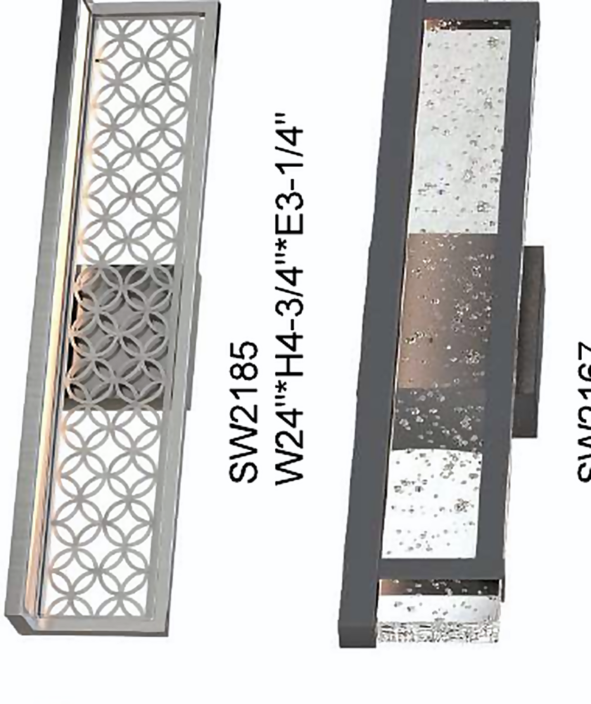 DL13742 LED Linear Wall Light, Crystal Mesh