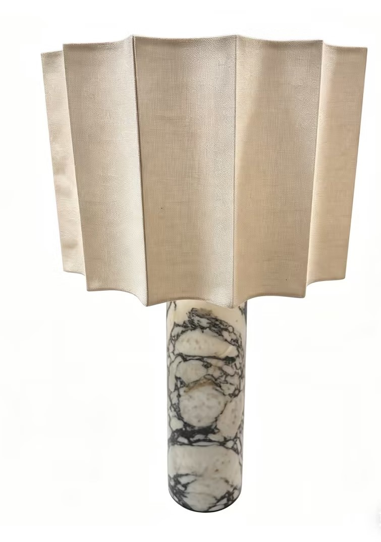 DL13929 Marble Cylinder Table Lamp (D32×H56cm)