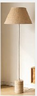 DL14024 Standing Floor Lamp with Travertine Base
