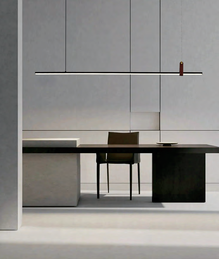 DL14292 Modern Linear Pendant Light (L1000×H1200mm · LED 20W)