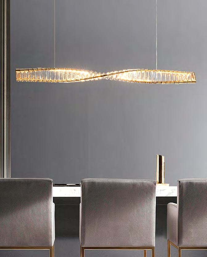 DL14463 Modern Linear Pendant Light (L1000×W76×H1200mm · LED 15W)