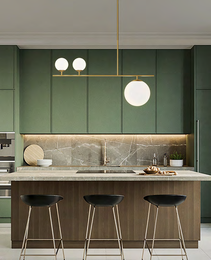 DL14700 Modern Linear Pendant Light (L1000×H950mm · G9x3)