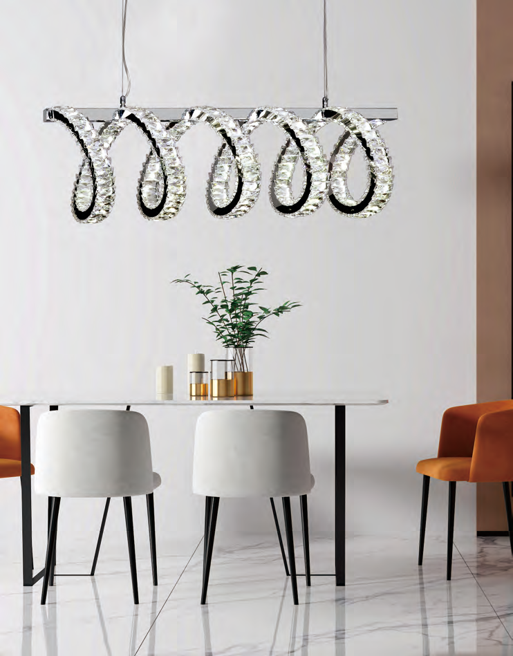 DL14763 Modern Linear Pendant Light (L1000×W300×H1200mm · SMD 100W)
