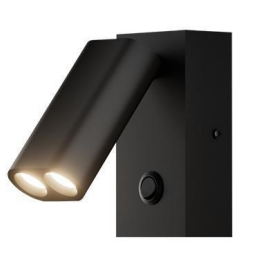 DL14824 Square Reading Wall Lamp with Spot (L100mm)