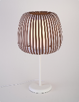 DL14845 Ribbed Cage Shade Table Lamp
