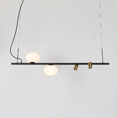 DL14874 Spherical Glass & Spotlight Linear Pendant