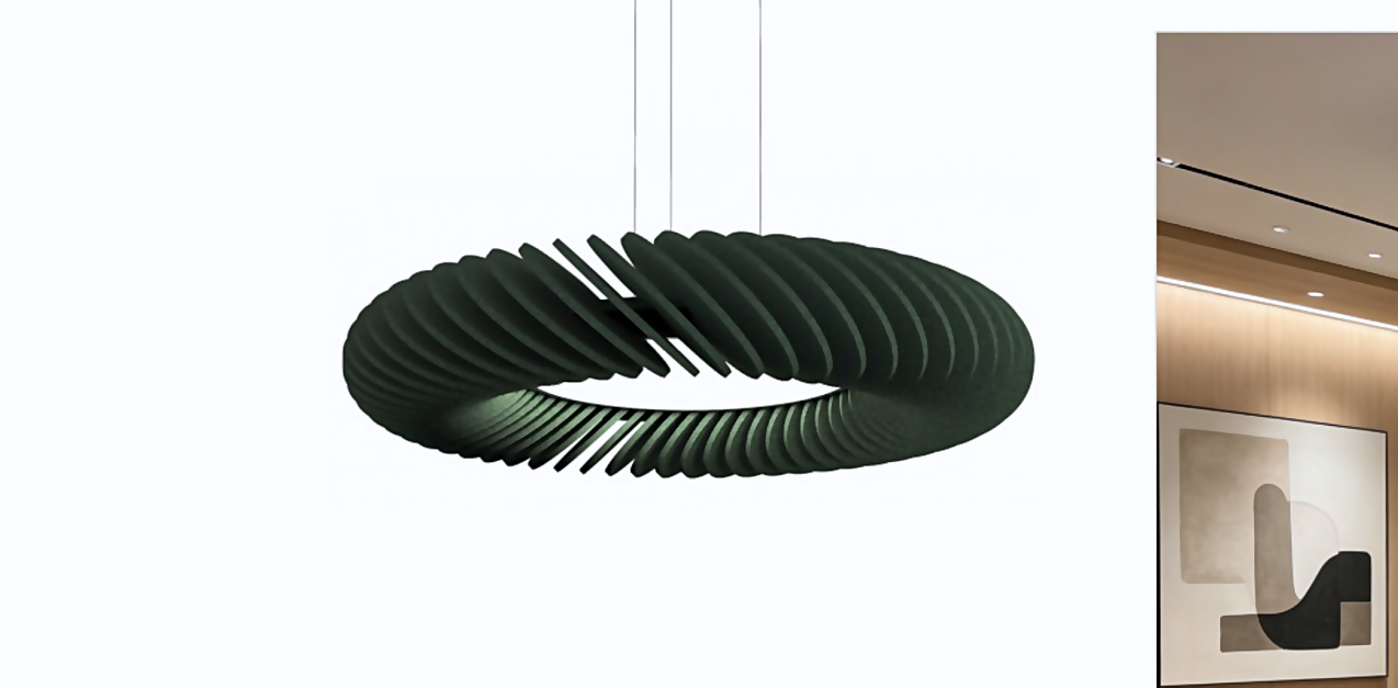 DL14988 Round Acoustic Felt Pendant Light