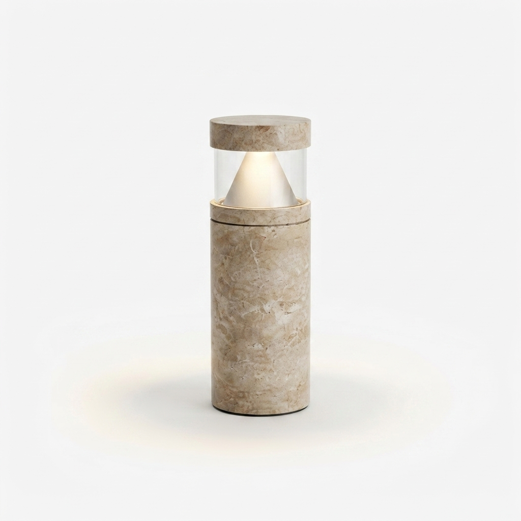 DL15230 Marble Bollard Light Ø192mm 565mm (Shielded Garden)