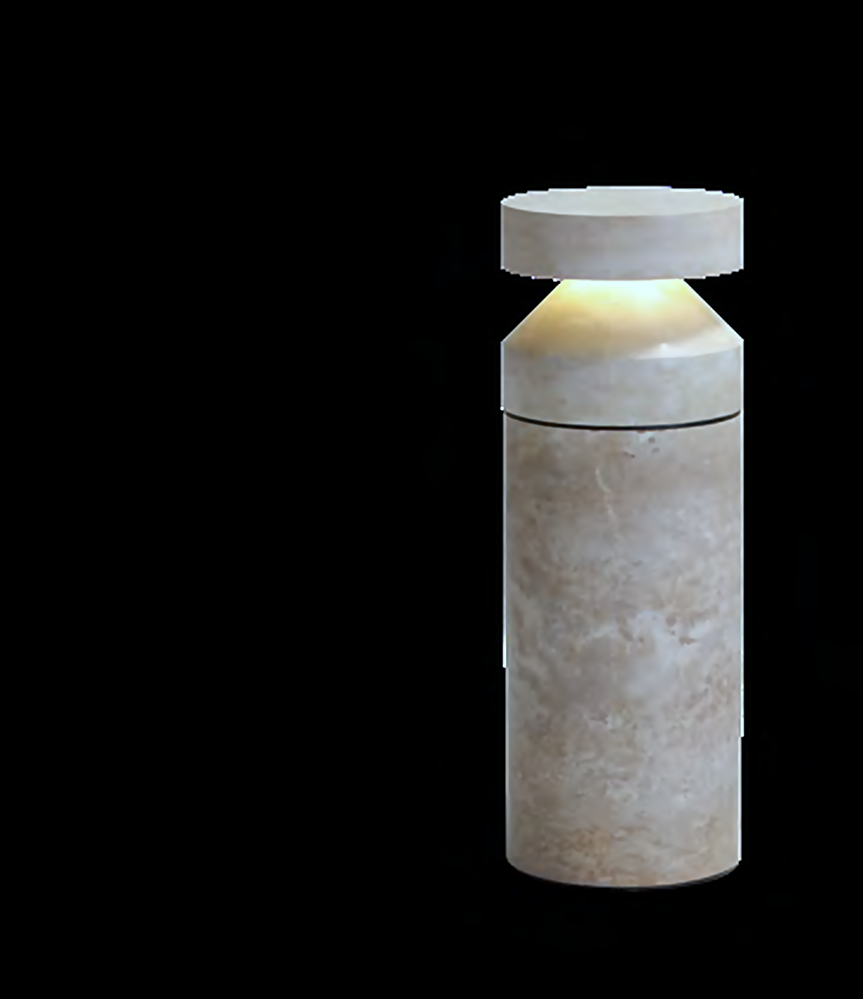 DL15232 Marble Bollard Light Ø192mm 540mm (Garden Pathway)