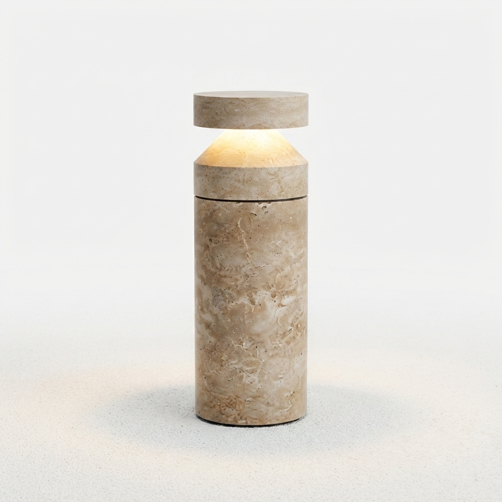 DL15233 Marble Bollard Light Ø192mm 990mm (Garden Pathway)