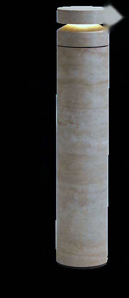 DL15234 Marble Bollard Light Ø192mm 510mm (Garden Pathway)