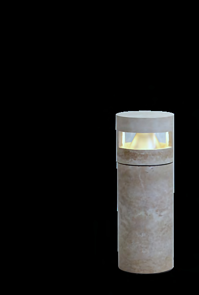 DL15242 Marble Bollard Light Ø192mm 534mm (180° Double-sided)