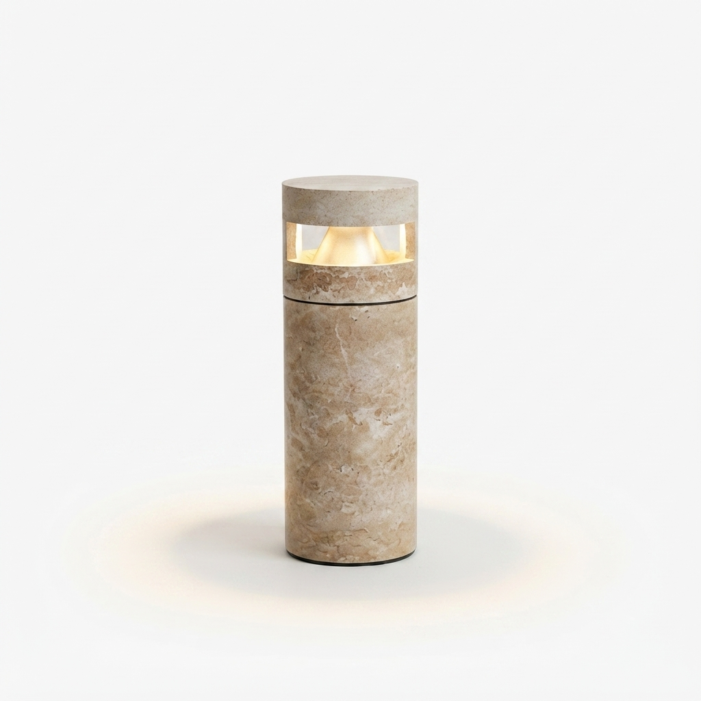 DL15242 Marble Bollard Light Ø192mm 534mm (180° Double-sided)