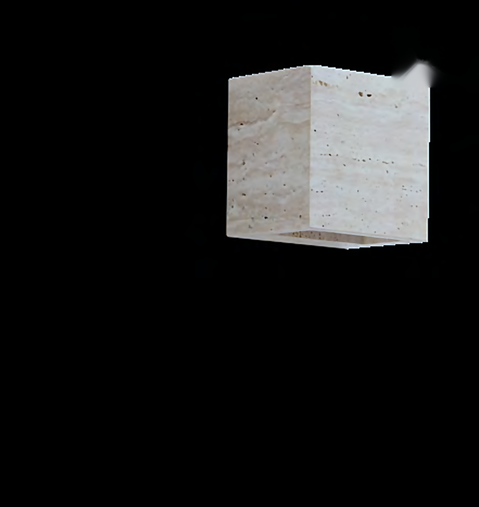 DL15263 Cube Marble Wall Lamp 120mm (G9)