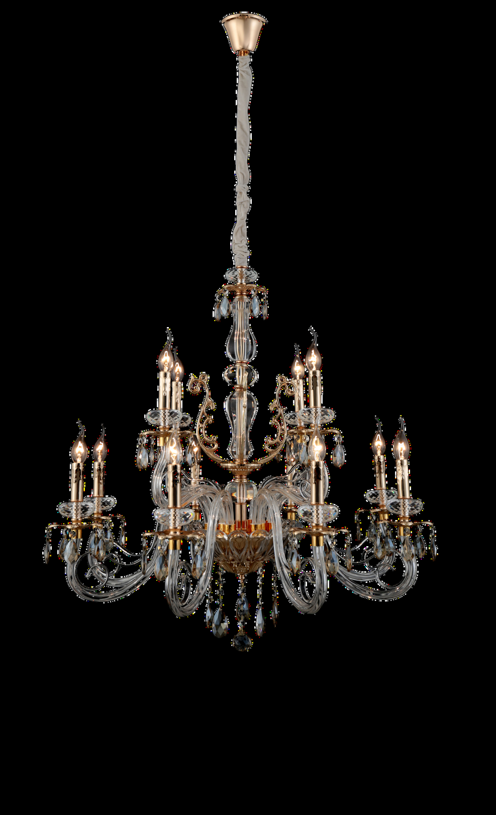 DL15473 Crystal Chandelier (12-Light, Gold, Ø840mm)