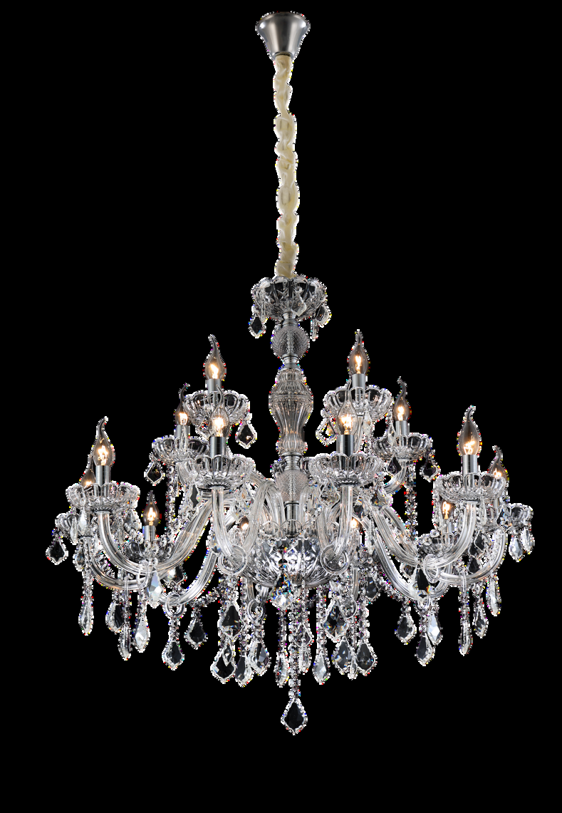 DL15481 Crystal Chandelier (15-Light, Chrome, Ø920mm)
