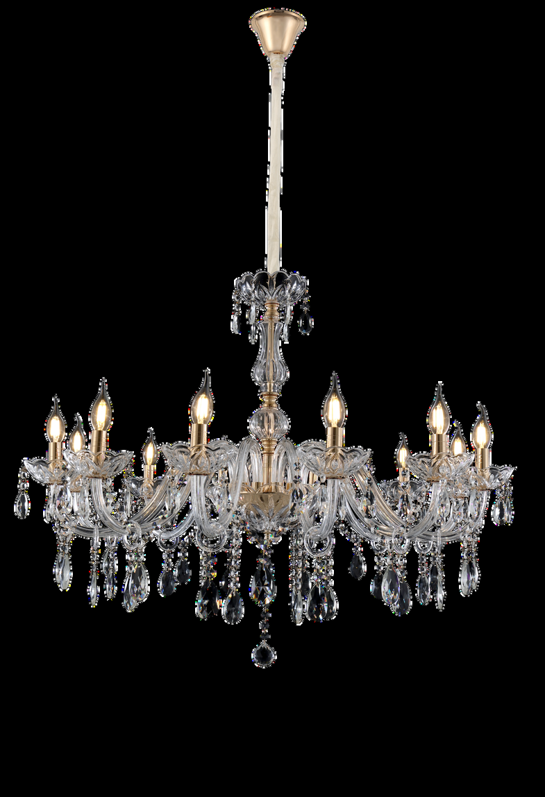 DL15486 Crystal Chandelier (12-Light, Gold, Ø980mm)