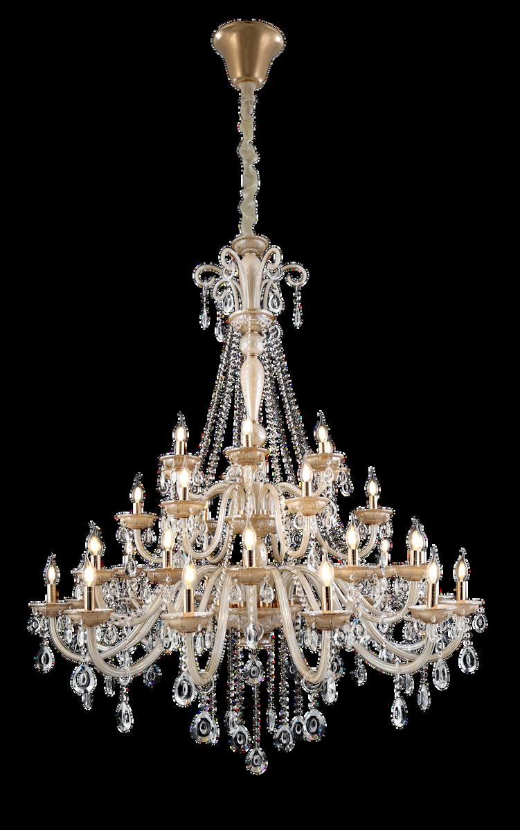 DL15490 Crystal Chandelier (36-Light, Gold, Ø1340mm)