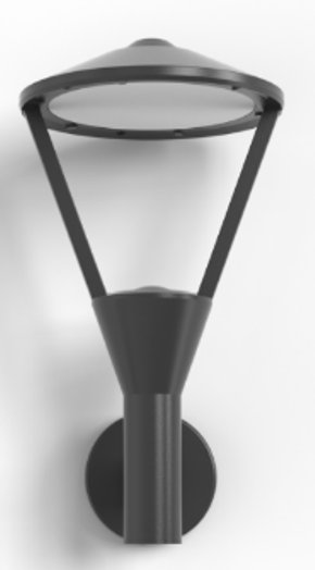 DL15501 Outdoor Bollard / Post Light (230×210×H400mm, LED 18W)