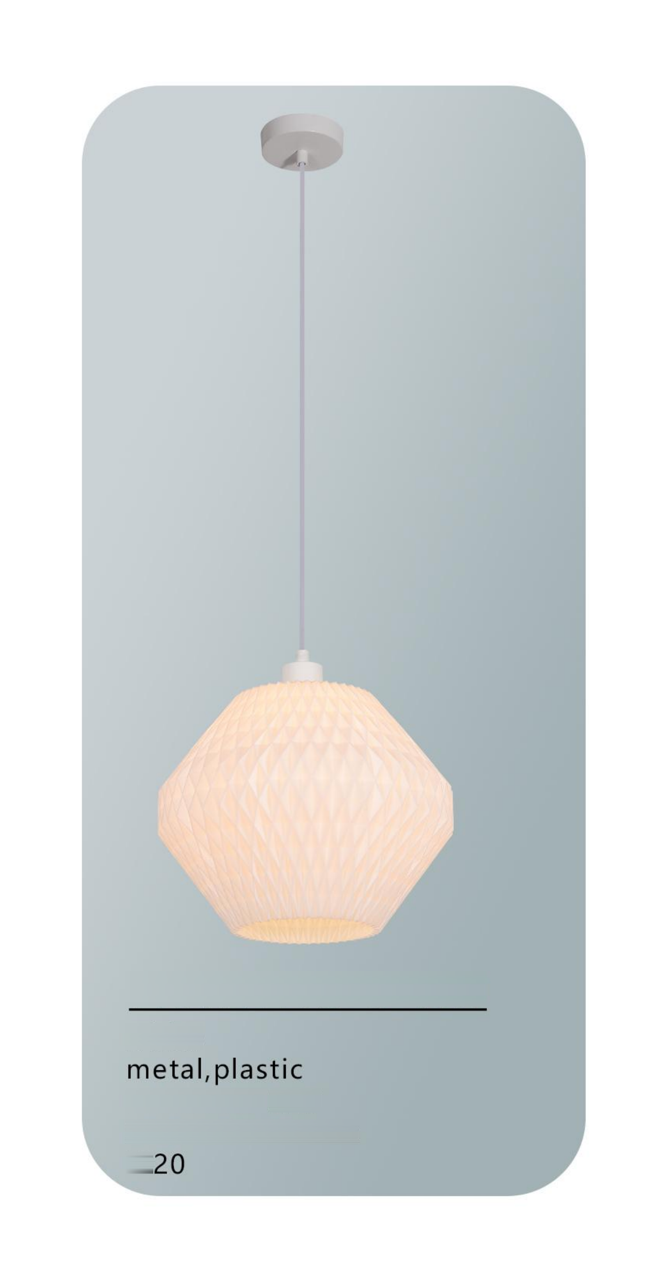 DL16190 Pendant Light (MAX 40W E27, Ø320xH1500mm)