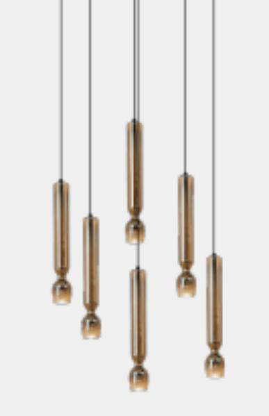 DL16214 Glass Pendant Chandelier (φ450*H316*H1500, 29W)