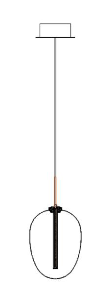 DL16232 Glass Pendant Light (Φ185*H2300, 5W)