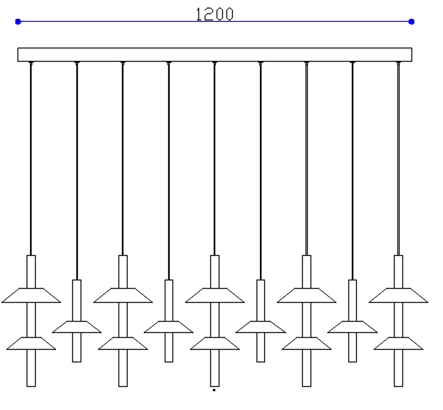 DL16242 Glass Pendant Light (L1200*W335*H1500, 50W)