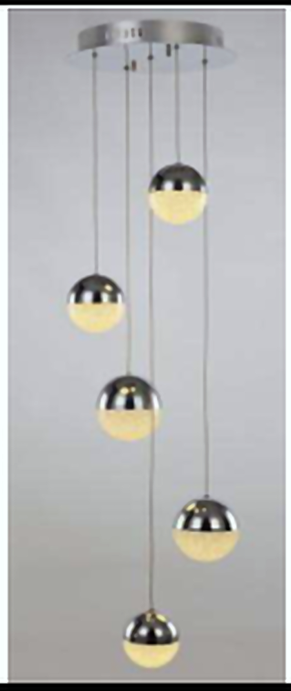 DL16438 Round Amber Glass Cluster Pendant