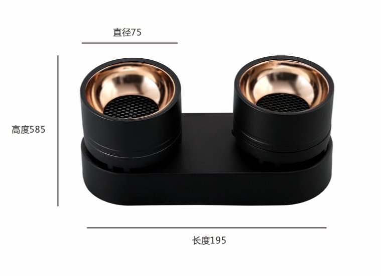DL16545 Folding Gen 2 (Multi-head) 7w-2 2 heads Glossy Lens:24°/15° Bracket:020 1507 Adjustable+Honeycomb Mesh. Black/White 78 7w*3 Glossy Lens:24°