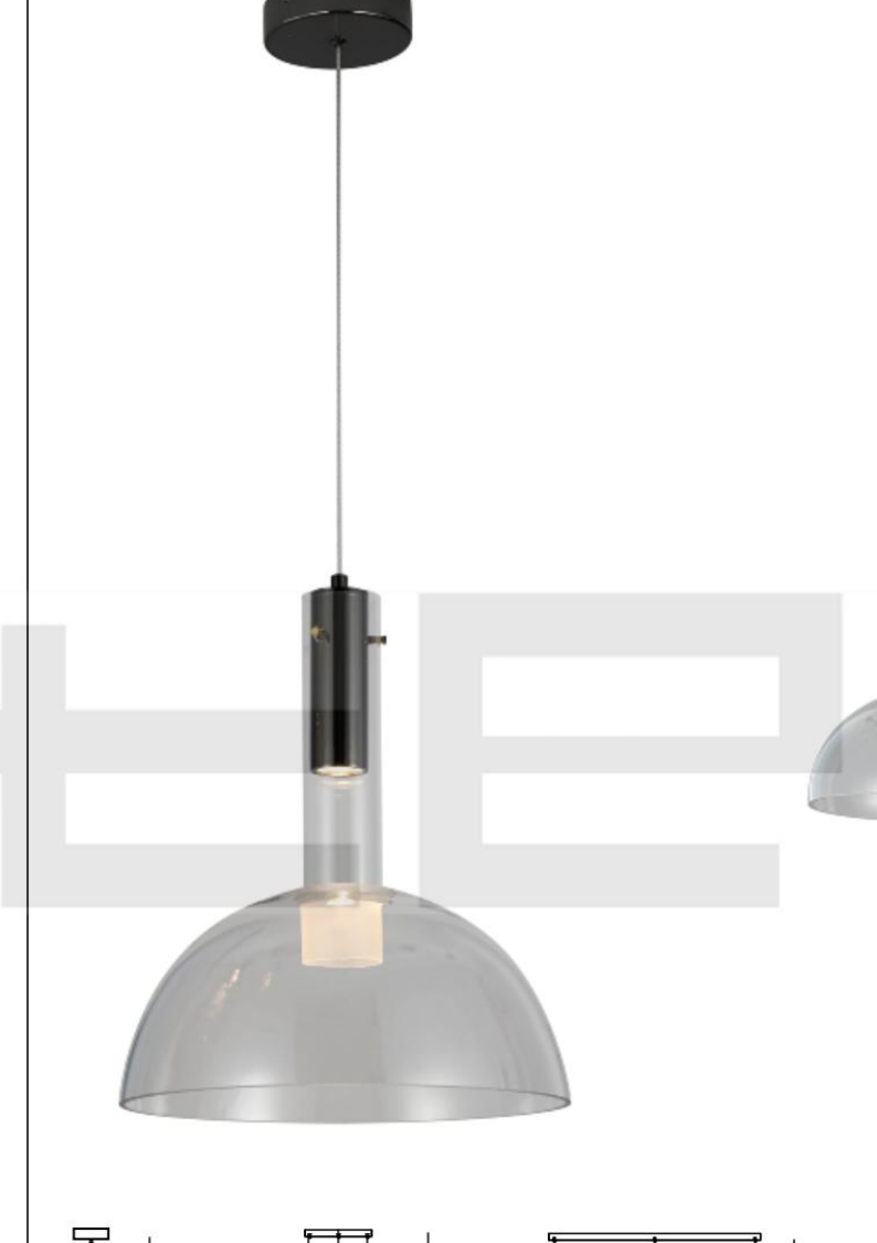 DL16562 Dome Glass Pendant Lamp (Ø350mm)