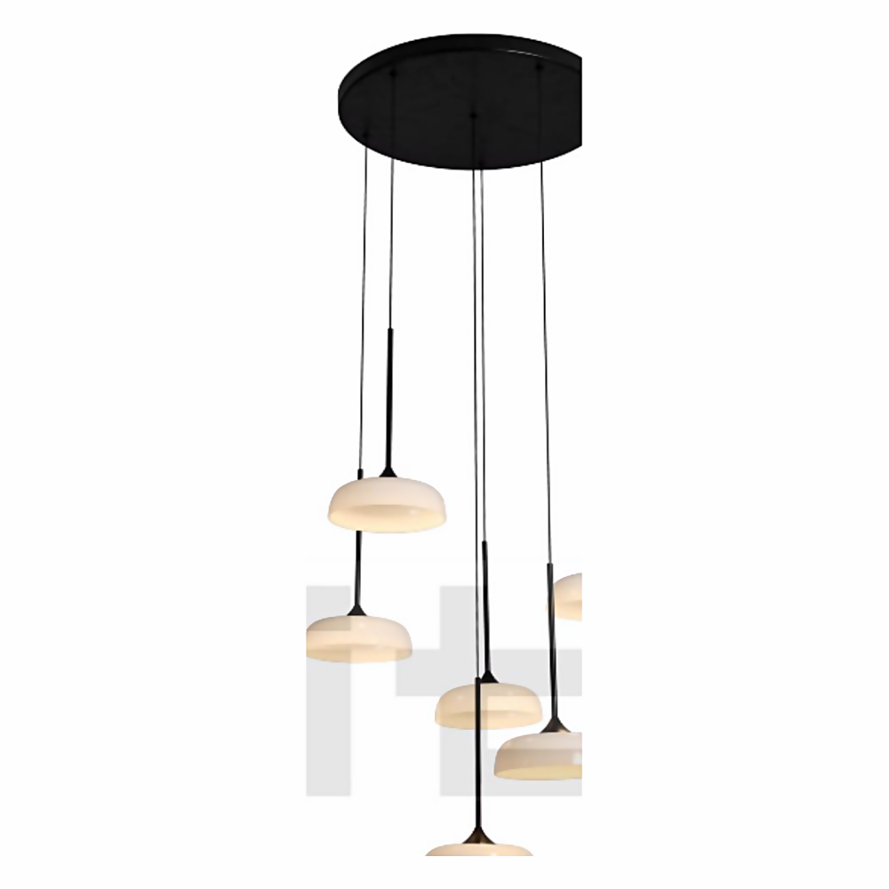 DL16567 Opal Glass Disc Cluster Pendant