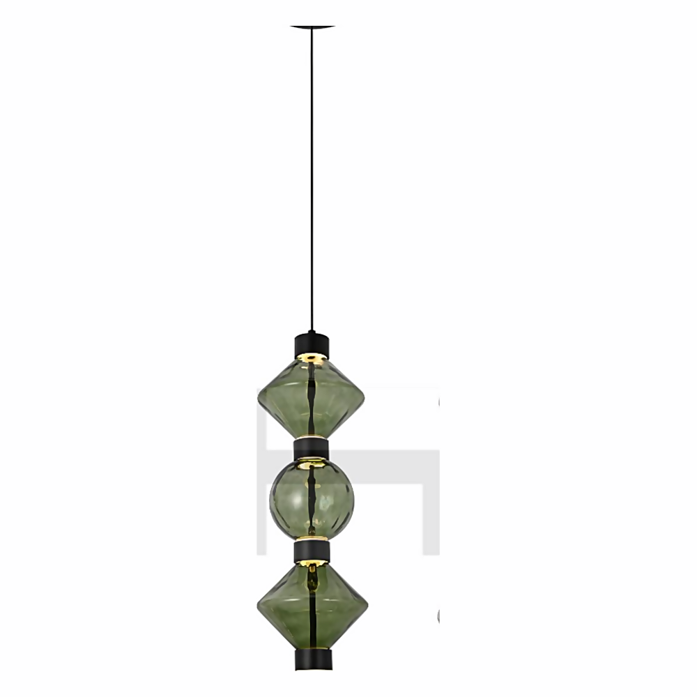 DL16569 Stacked Coloured-Glass Totem Pendant (Ø190mm)
