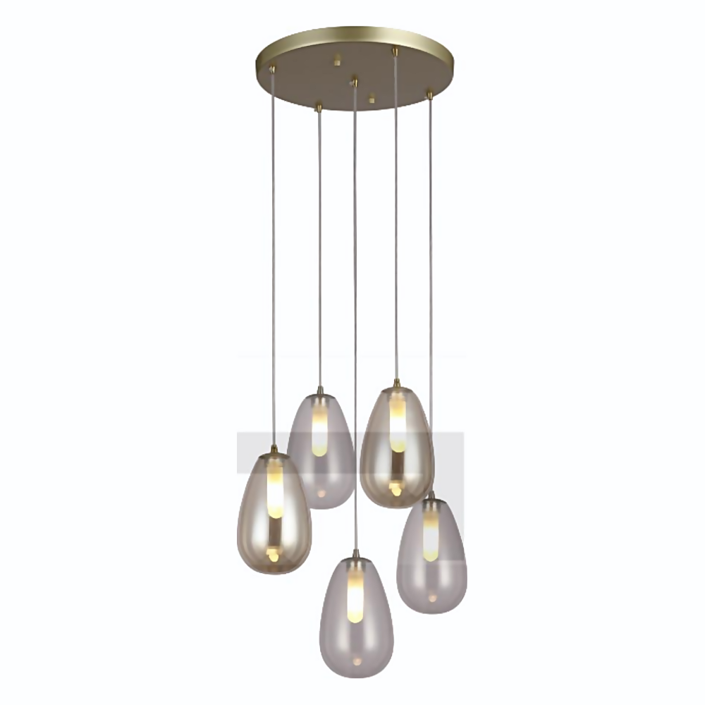 DL16574 Teardrop Glass Cluster Pendant