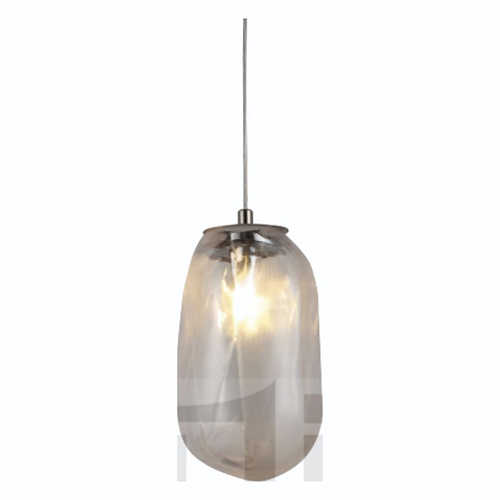 DL16577 Tapered Smoke Glass Pendant Lamp