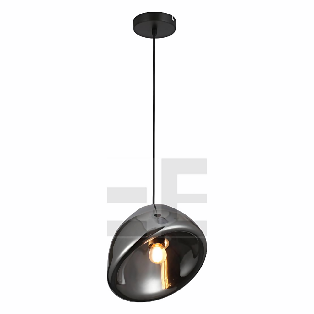 DL16581 Ribbed Glass Bell Pendant Lamp