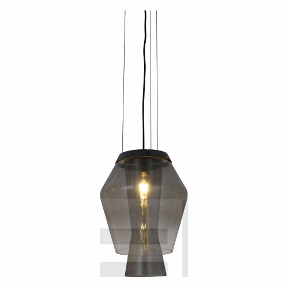 DL16590 Smoke Glass Dome Pendant Lamp