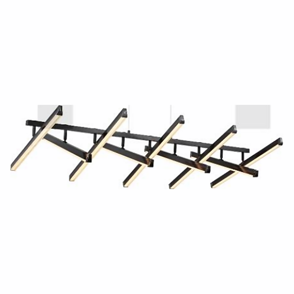 DL16629 Black Linear Grid LED Pendant