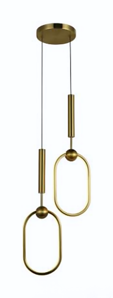 DL16650 Gold Ring LED Pendant