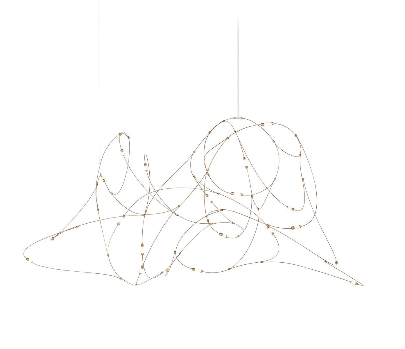 DL17362 Pendant Lamp (301Stainless Steel + Brass + POM, W800*H650 *D650mm)
