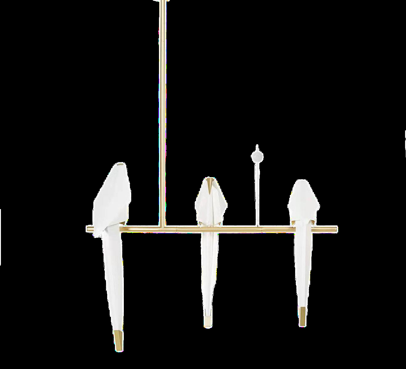 DL17477 Pendant Lamp (Carbon Steel / PC / Brass, L680*W350*H950mm)