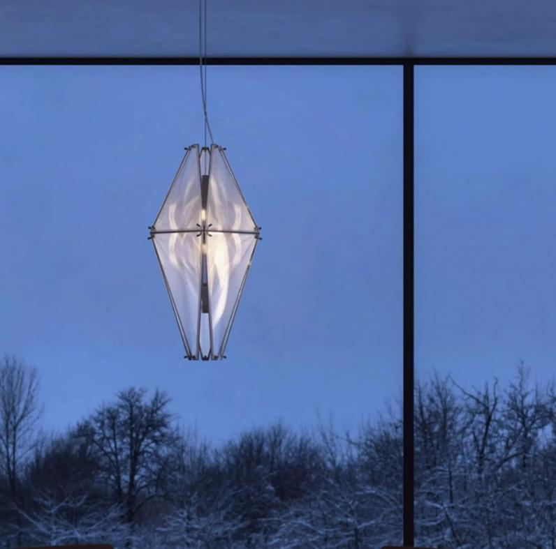 DL17605 Pendant Lamp (Stainless Steel + Glass / Aluminum, 706*356mm)