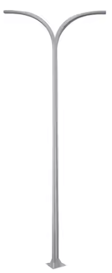 DL17802 Double-Arm Street Light Pole (H6000 × Ø130mm, arm 800mm each)